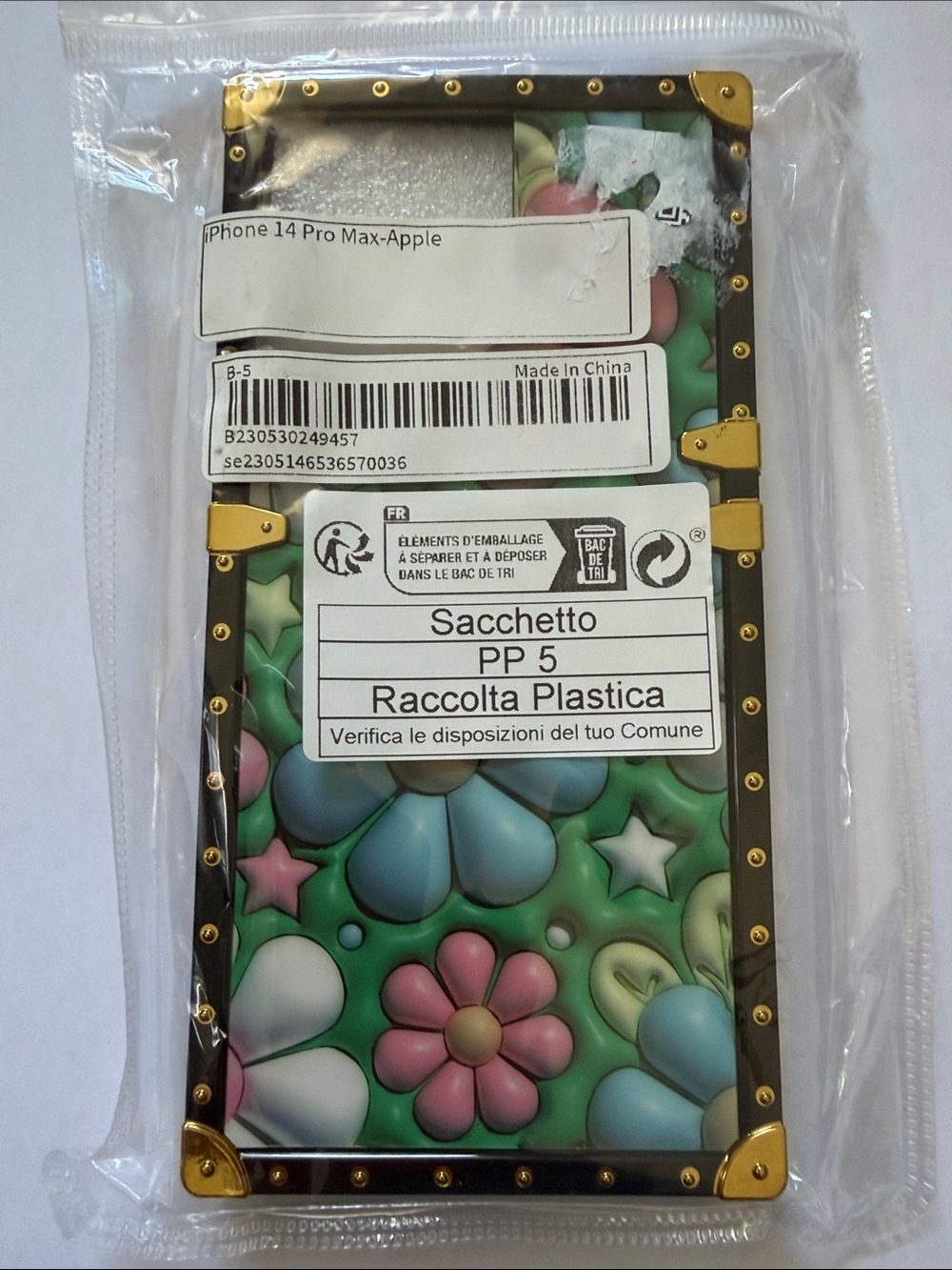 Floral Green Decorative Phone Case - Compatible with iPhone 14 Pro Max